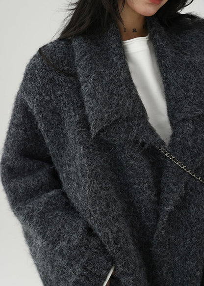 long cardigan knit jacket / AS1160 