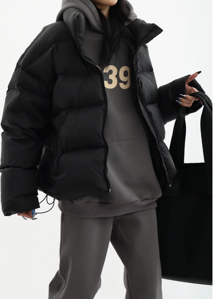 stand collar short down jacket / AS1164