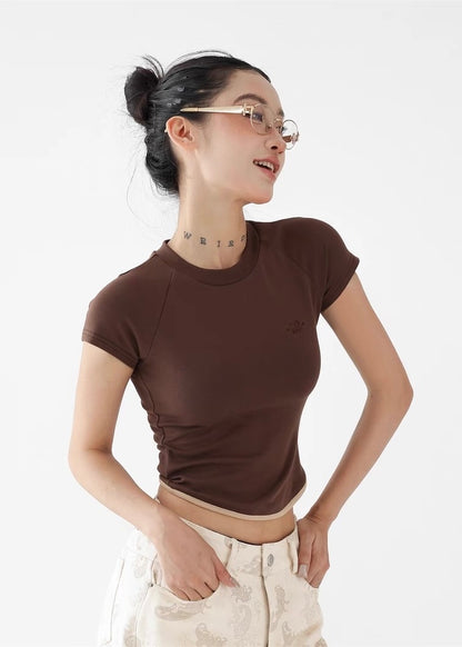 Slim fit short T-shirt / AS1289