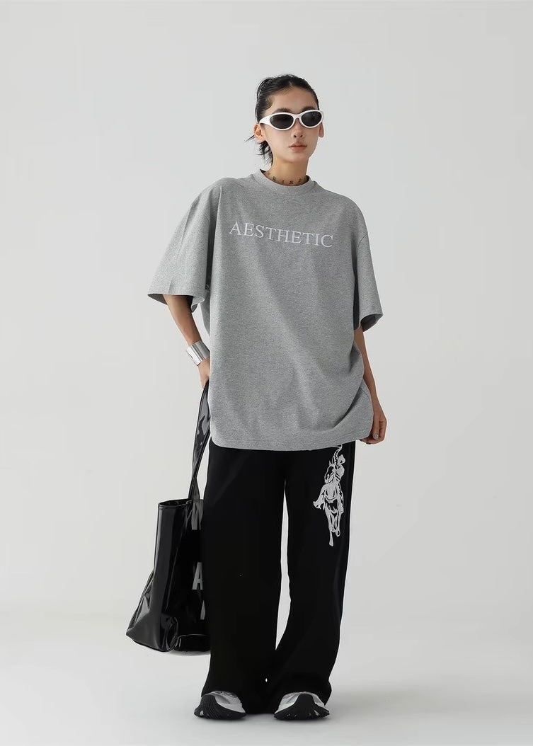 Back floral embroidery T-shirt / AS1310