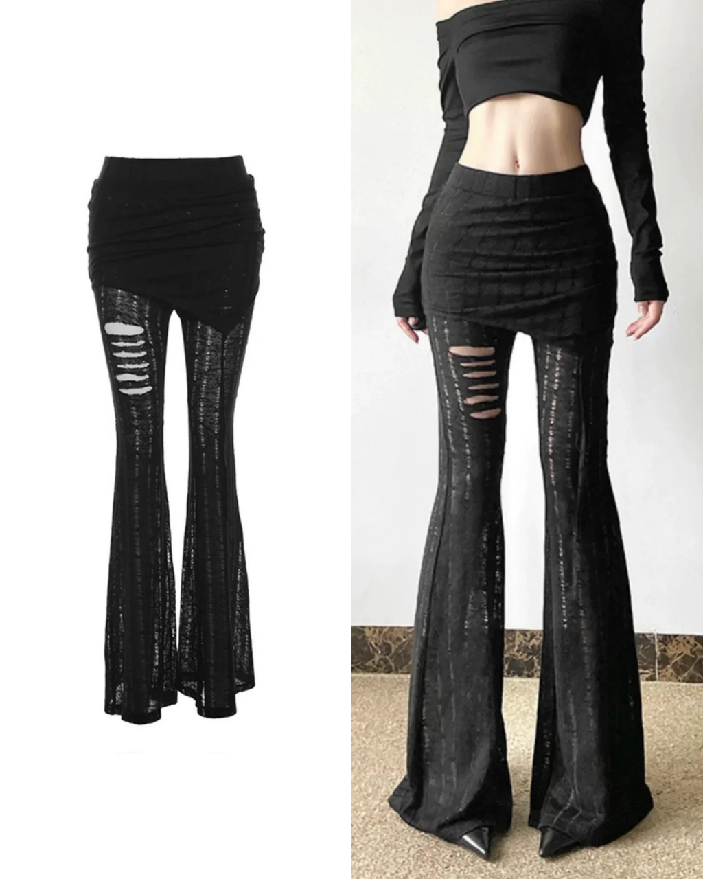 カットアウトフレアパンツ / VO1249