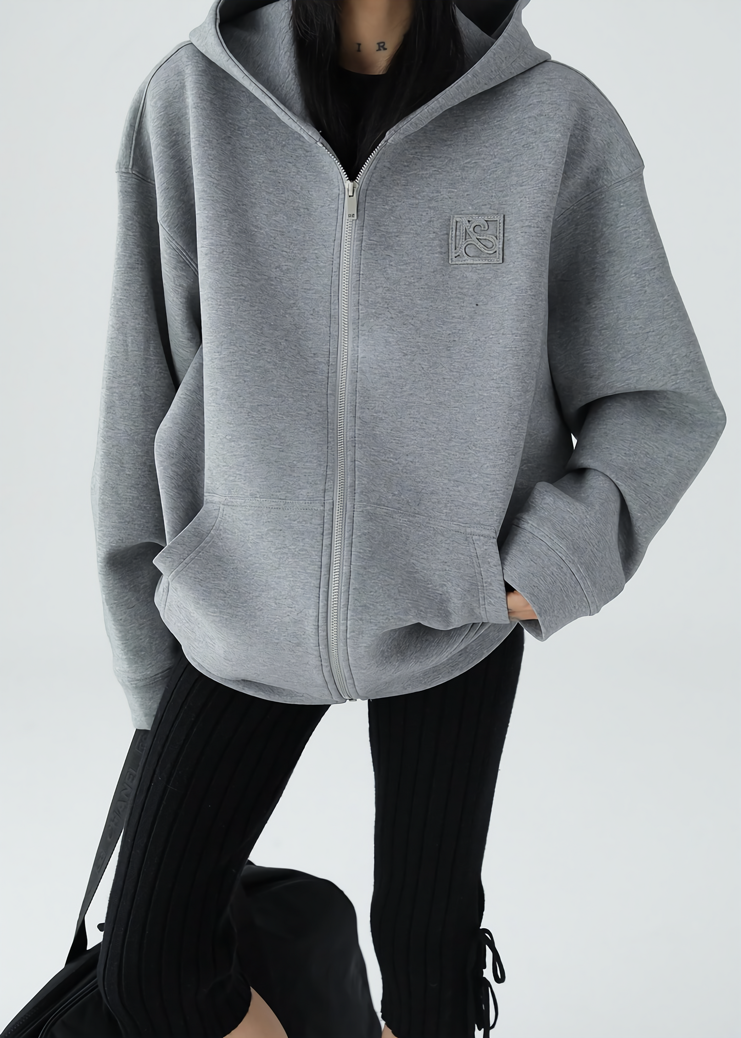 hooded zipper sweatshirt / AS1138