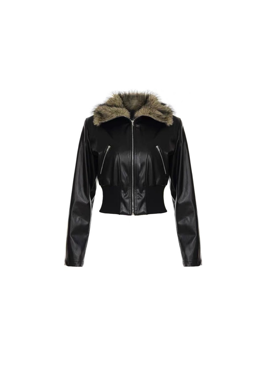 ファーカラーショートジャケット / VO1306