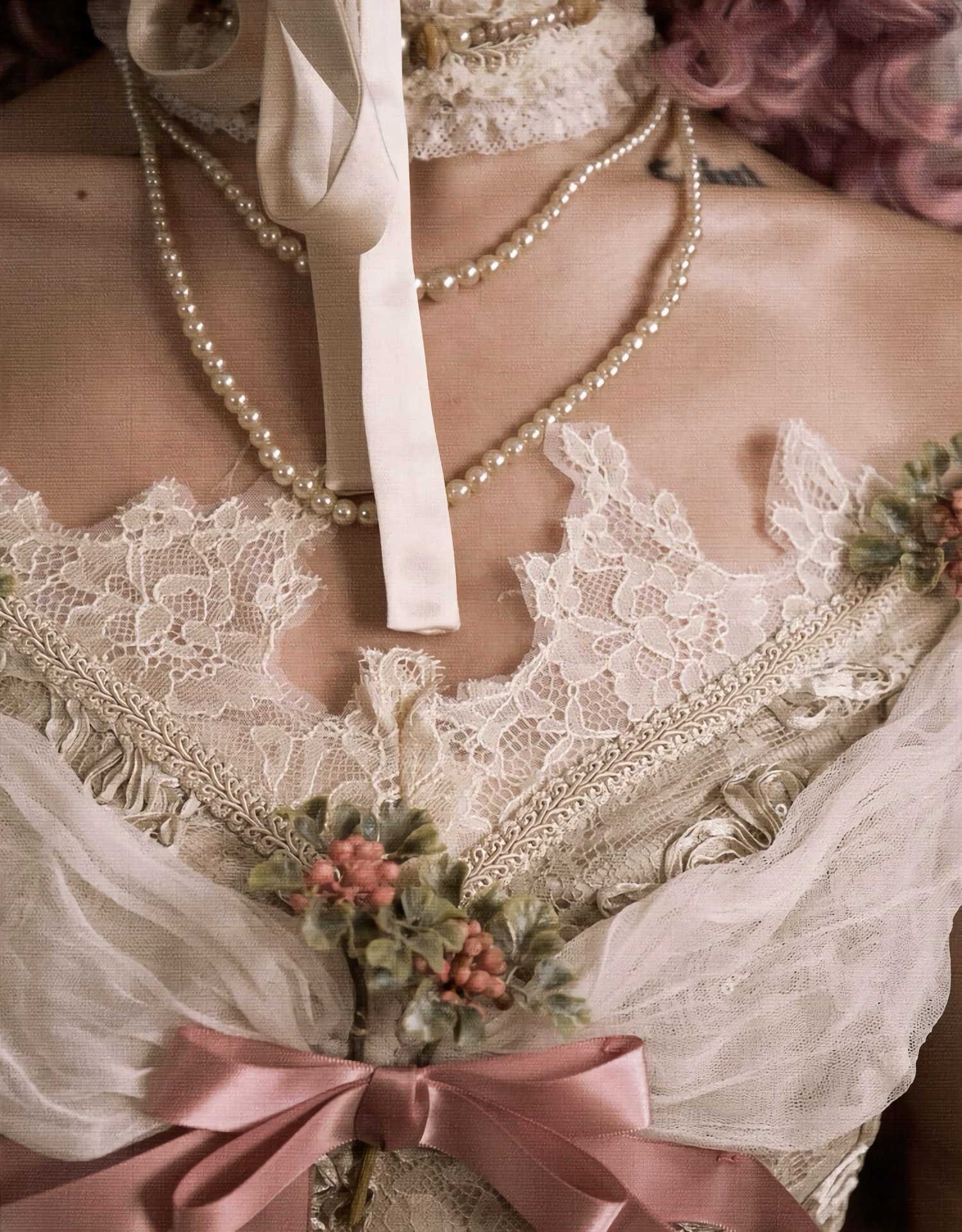 Elegant One-Shoulder Puff Sleeve Mesh Top & Arm Covers / DR01