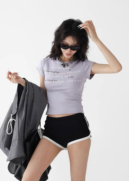 Slim fit cropped top / AS1247
