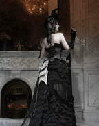 Black Lace Rabbit Hat / NC05