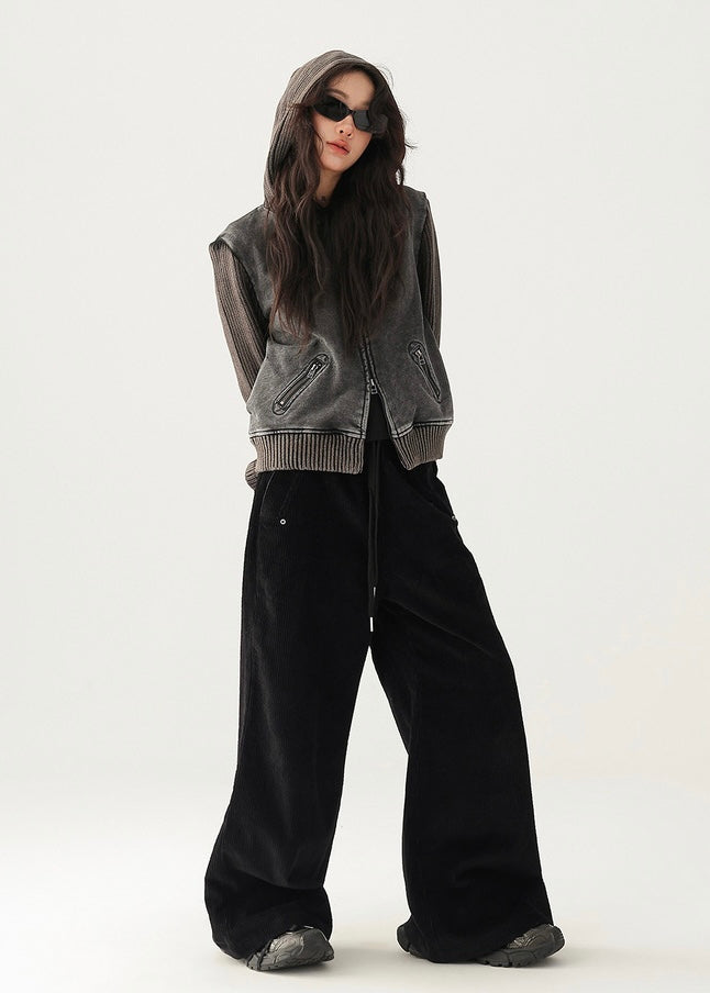 loose fit corduroy pants / AS1186 