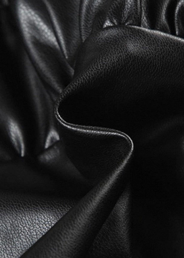 PUレザーレースレースフリルミニスカート / VO1231