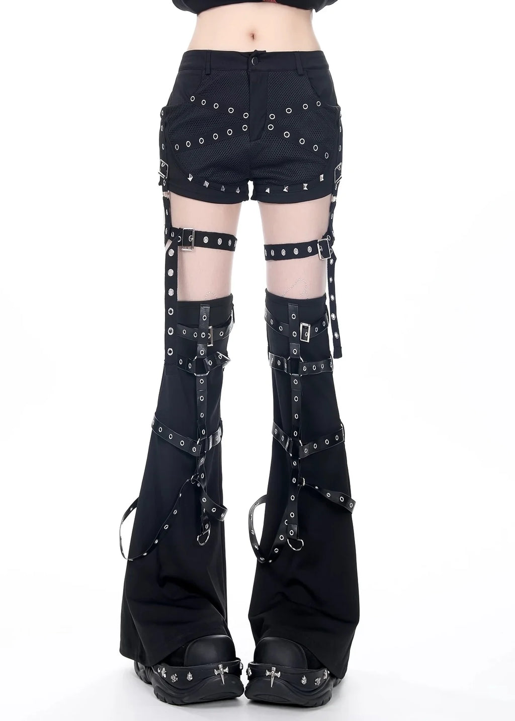 PUレザーベルトレッグウォーマー / VO1181