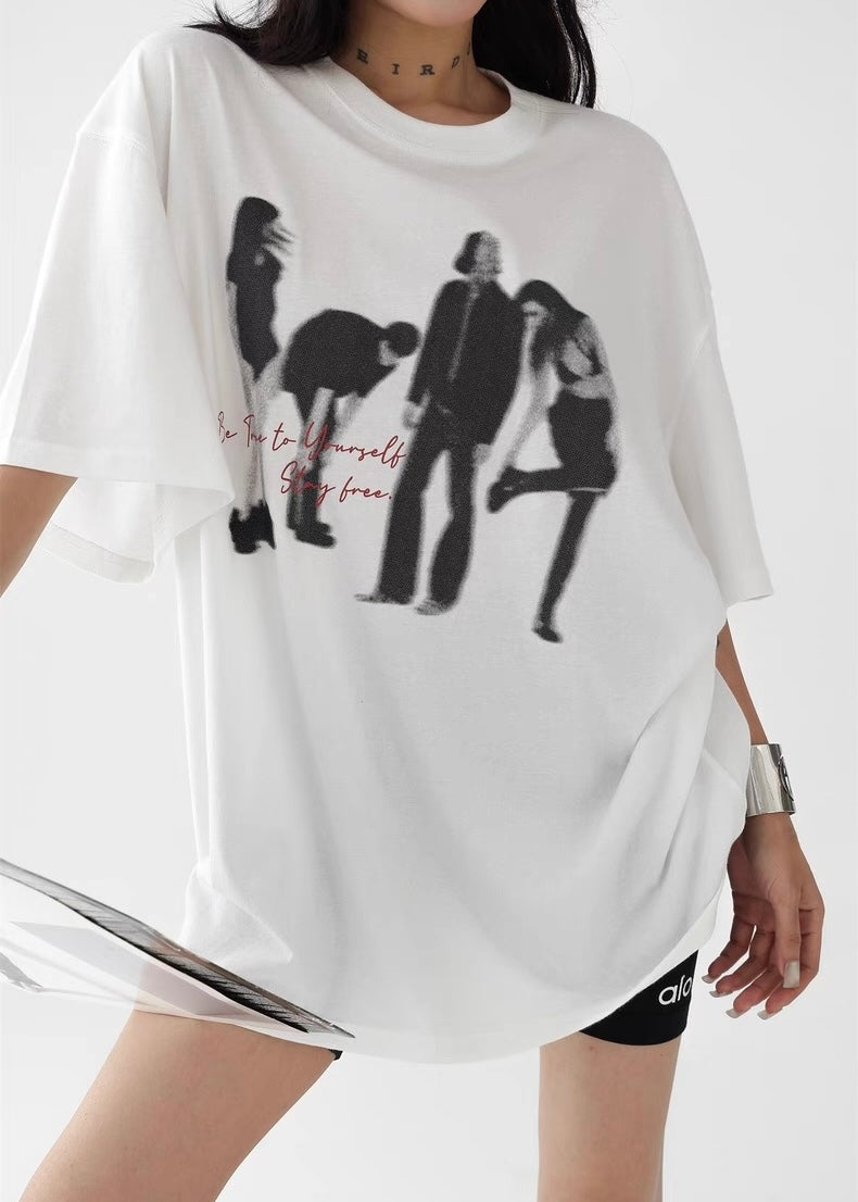 Portrait Round Neck T-Shirt / AS1271