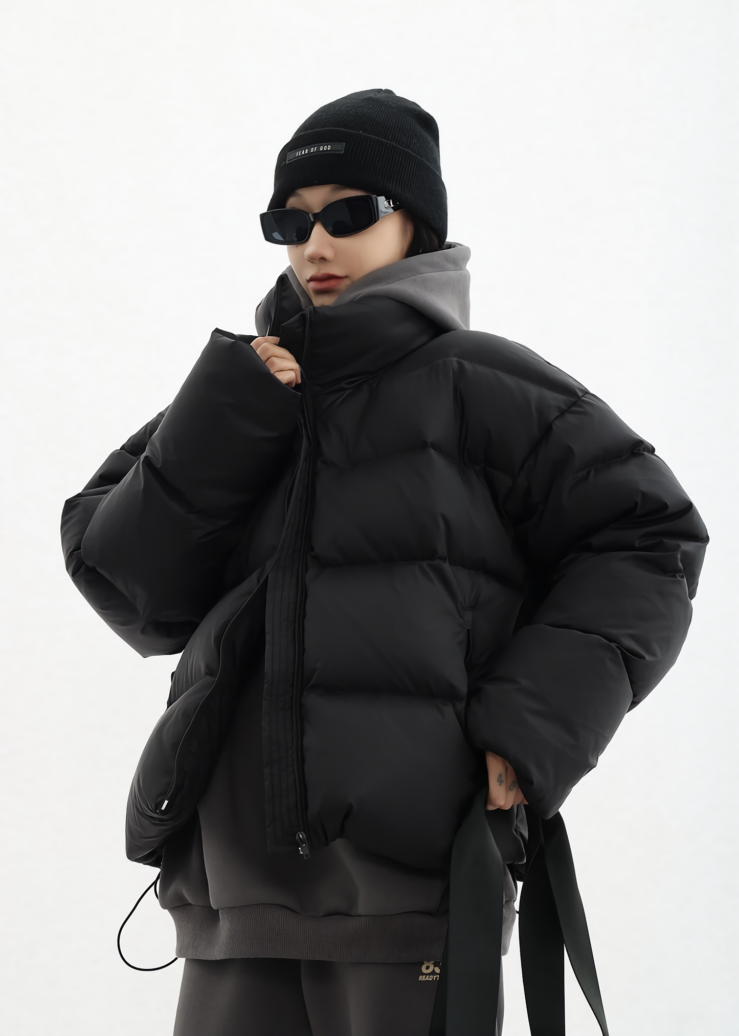 stand collar short down jacket / AS1164