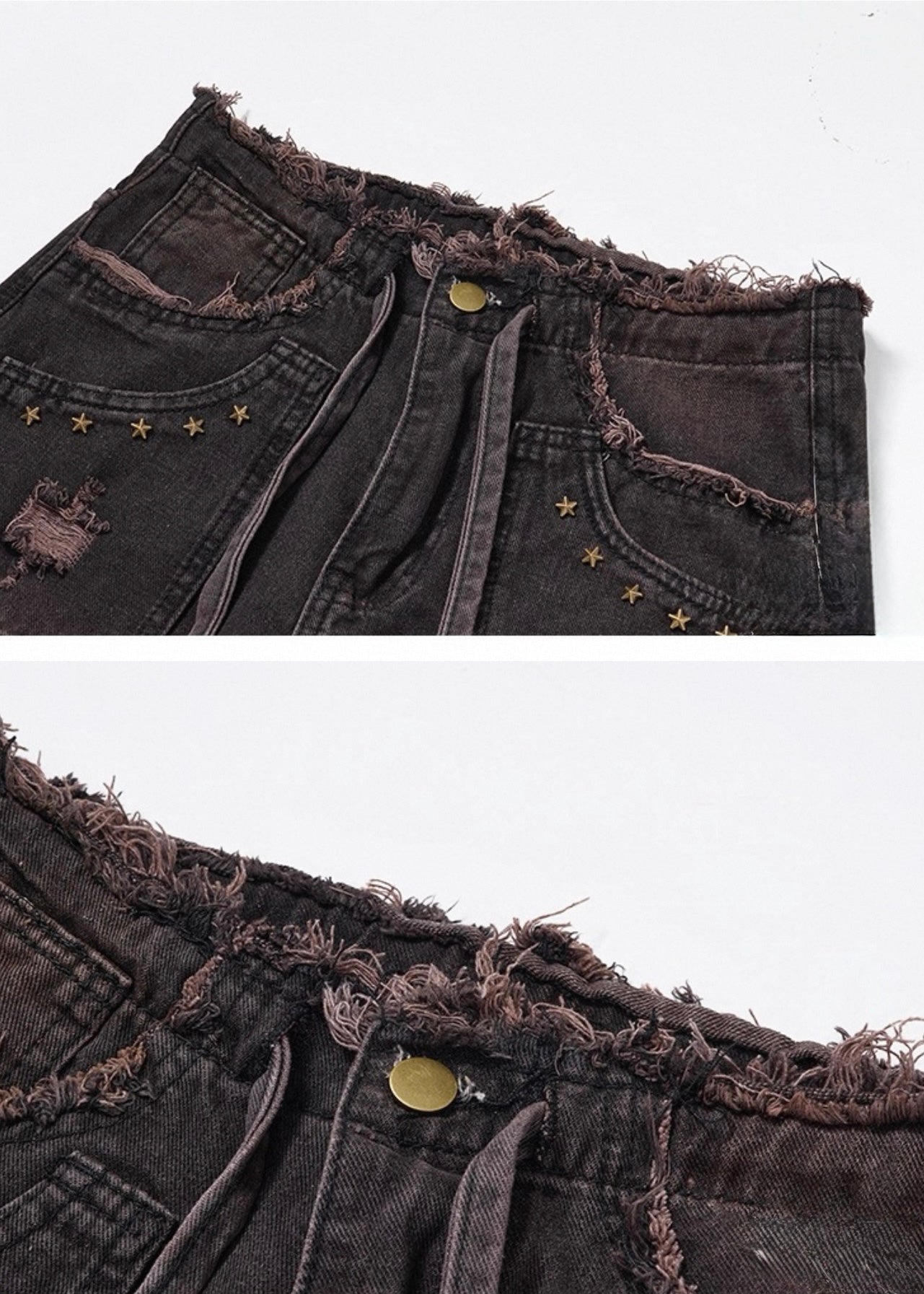 ストラップスタースタッズデニムパンツ / VO1156