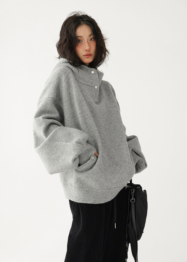 turtleneck pullover hoodie / AS1183 