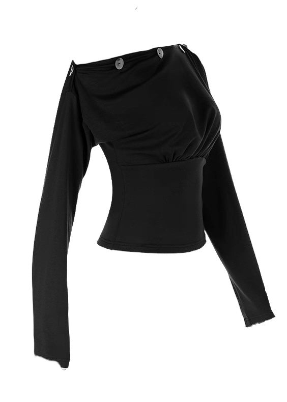 スラントネックオフショルダー長袖T / vo1265