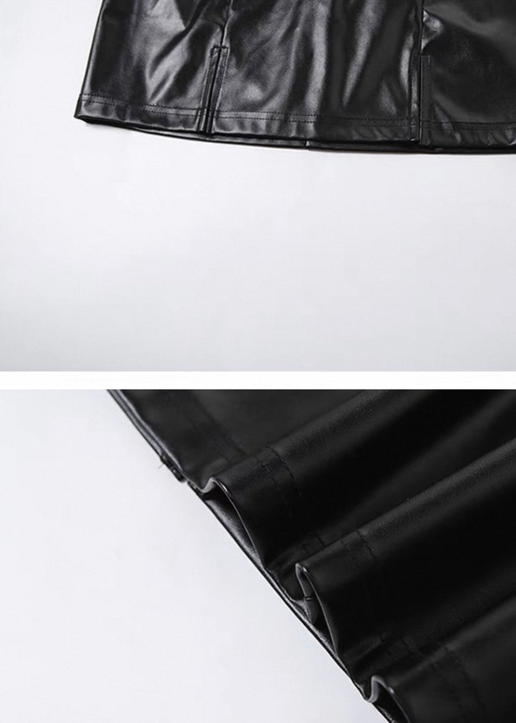 PUレザーレースアップスカート / VO1250