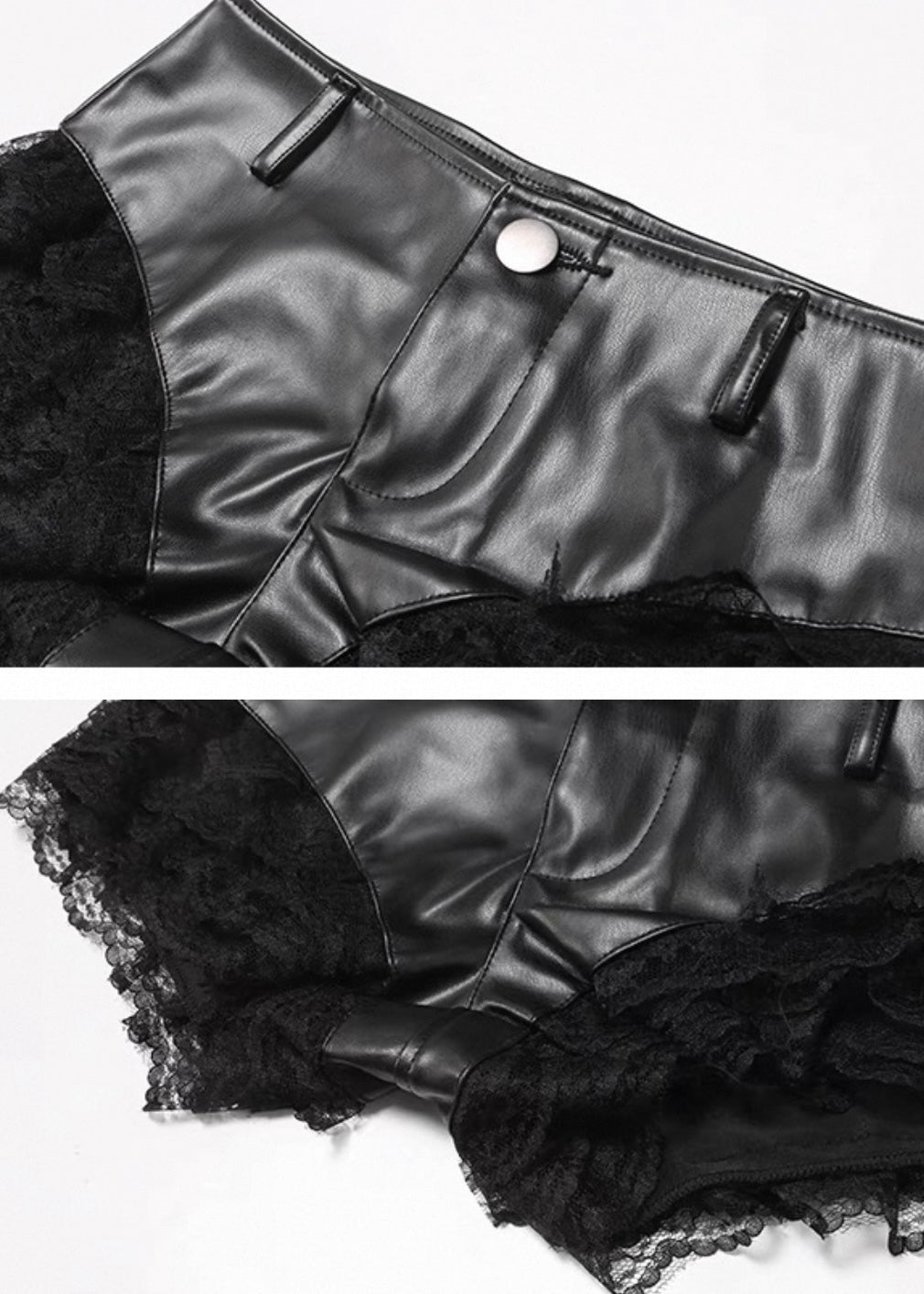 PUレザーフリルショートパンツ / VO1211