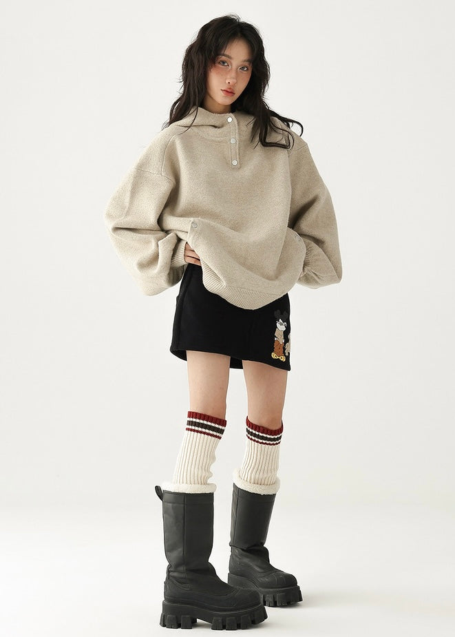turtleneck pullover hoodie / AS1183 