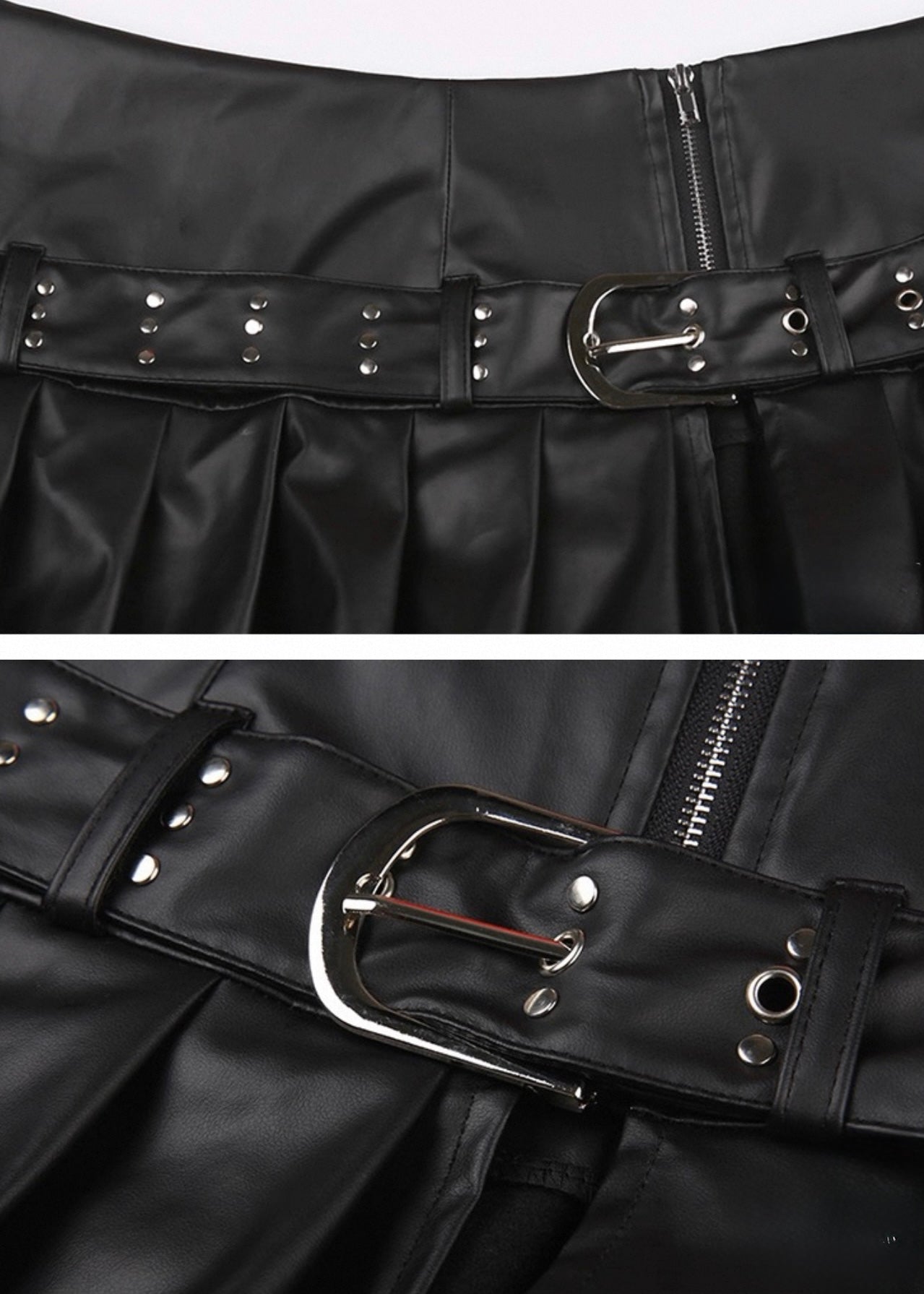 ベルト付PUレザースカート / VO1126
