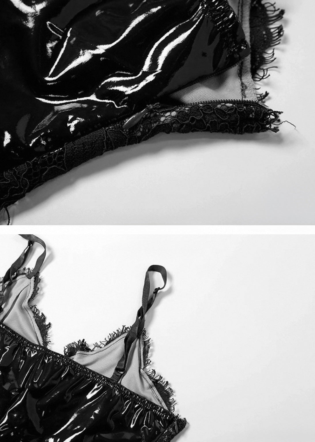 シャイニーPUレースミニワンピ / vo1296