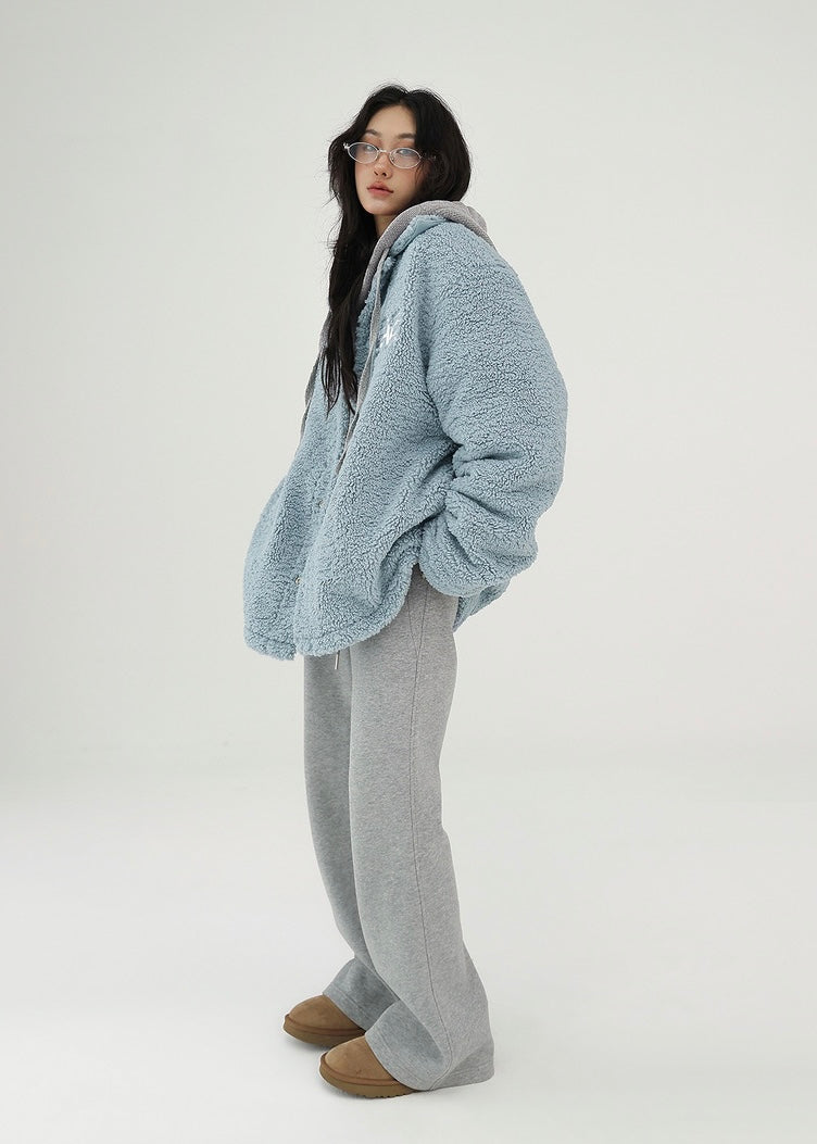 Padded jacket with lambswool embroidery / AS1163 