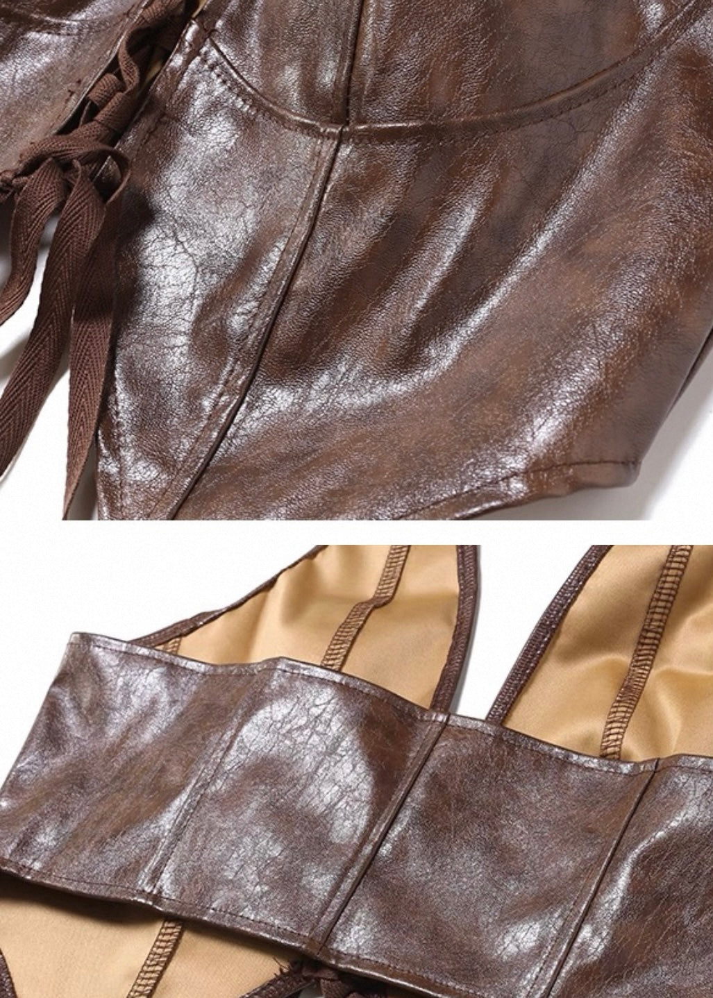 PUレザーバックレストップス / VO1200