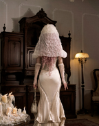 French Rococo Satin Long Mermaid Skirt / DR03