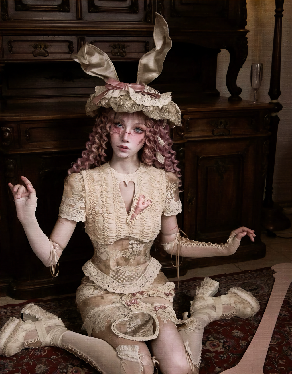 Elegant Love Retro Short Lace Top / DR06