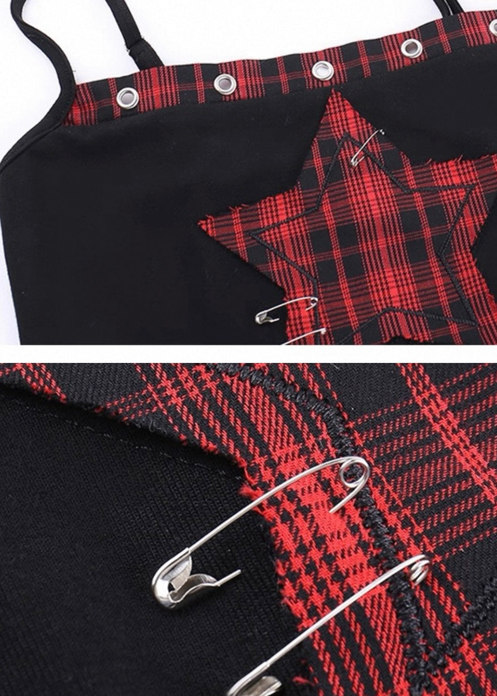 チェック柄スターキャミソール / VO1198