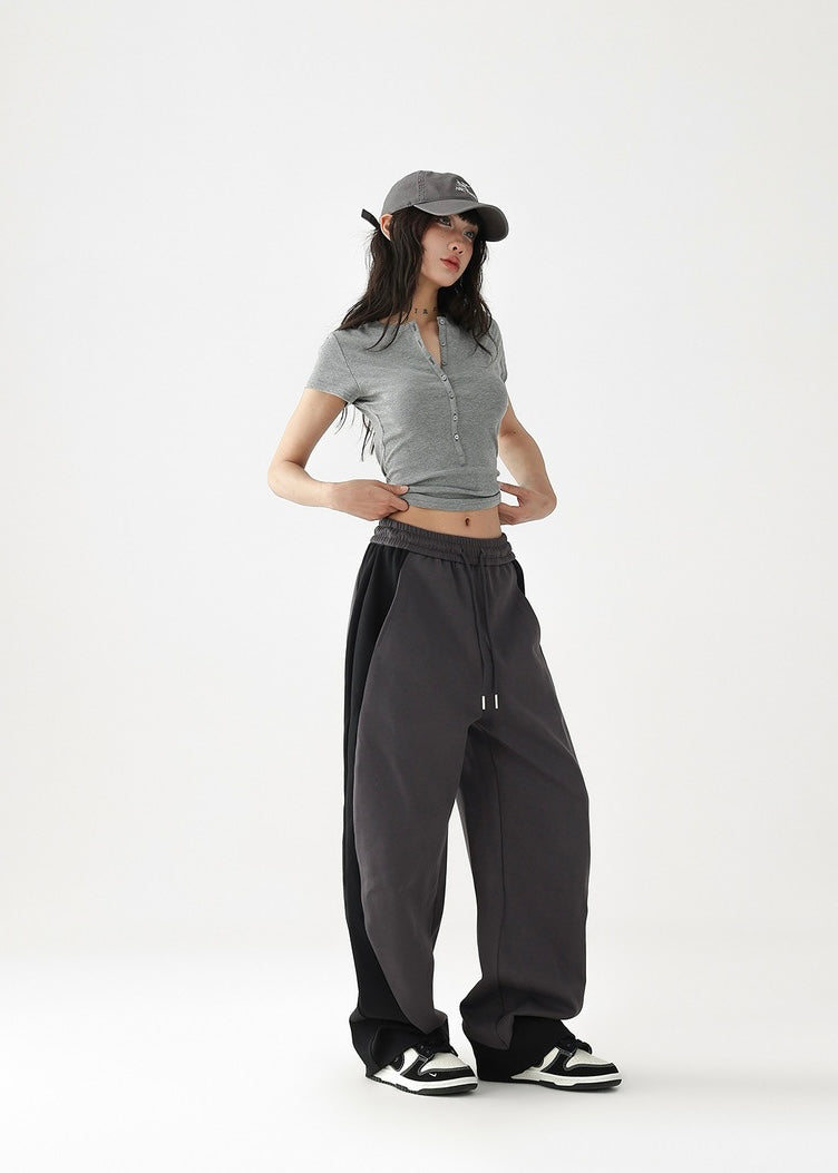 Relaxed loose line pants / AS1219