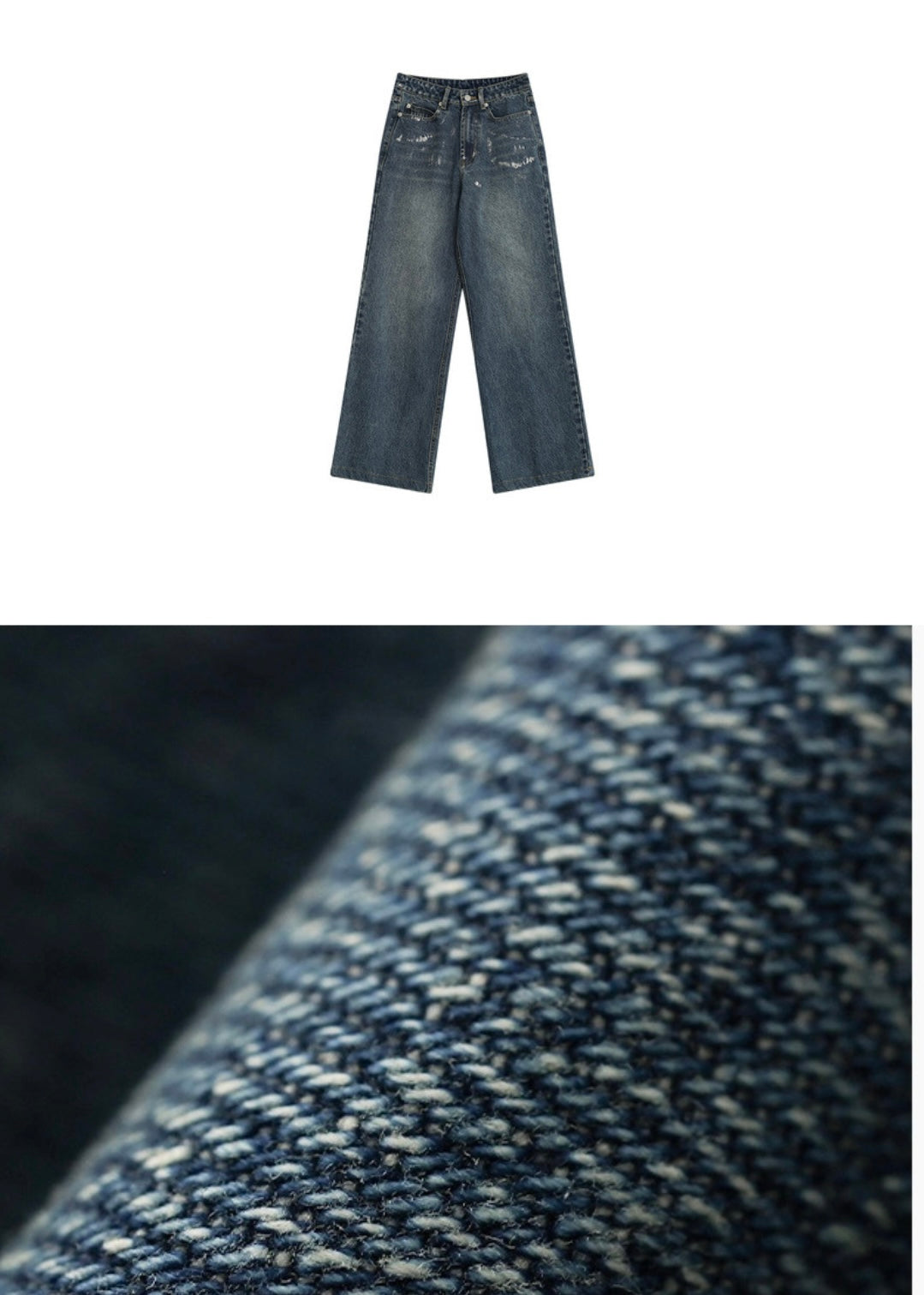 Straight wide denim pants / AS1220