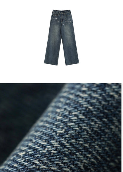 Straight wide denim pants / AS1220