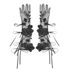 Crimson Gothic Velvet Corset Bustier & Gloves / CT01