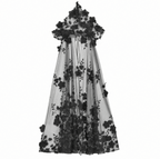 Gothic Beaded Embroidered Hooded Cape / CT04