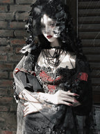 Gothic Beaded Embroidered Hooded Cape / CT04