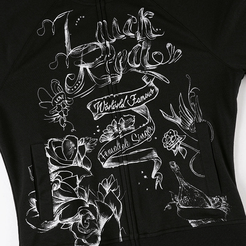 プリントジップスウェットジャケット / VO1301