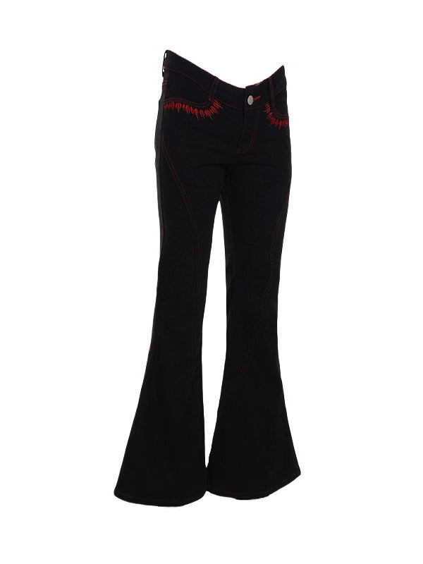 フレアステッチデニムパンツ/ VO1258