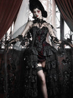 Gothic Beaded Embroidered Hooded Cape / CT04