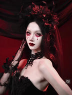 Gothic Flower Ghost Bride Dark Veil / CT05