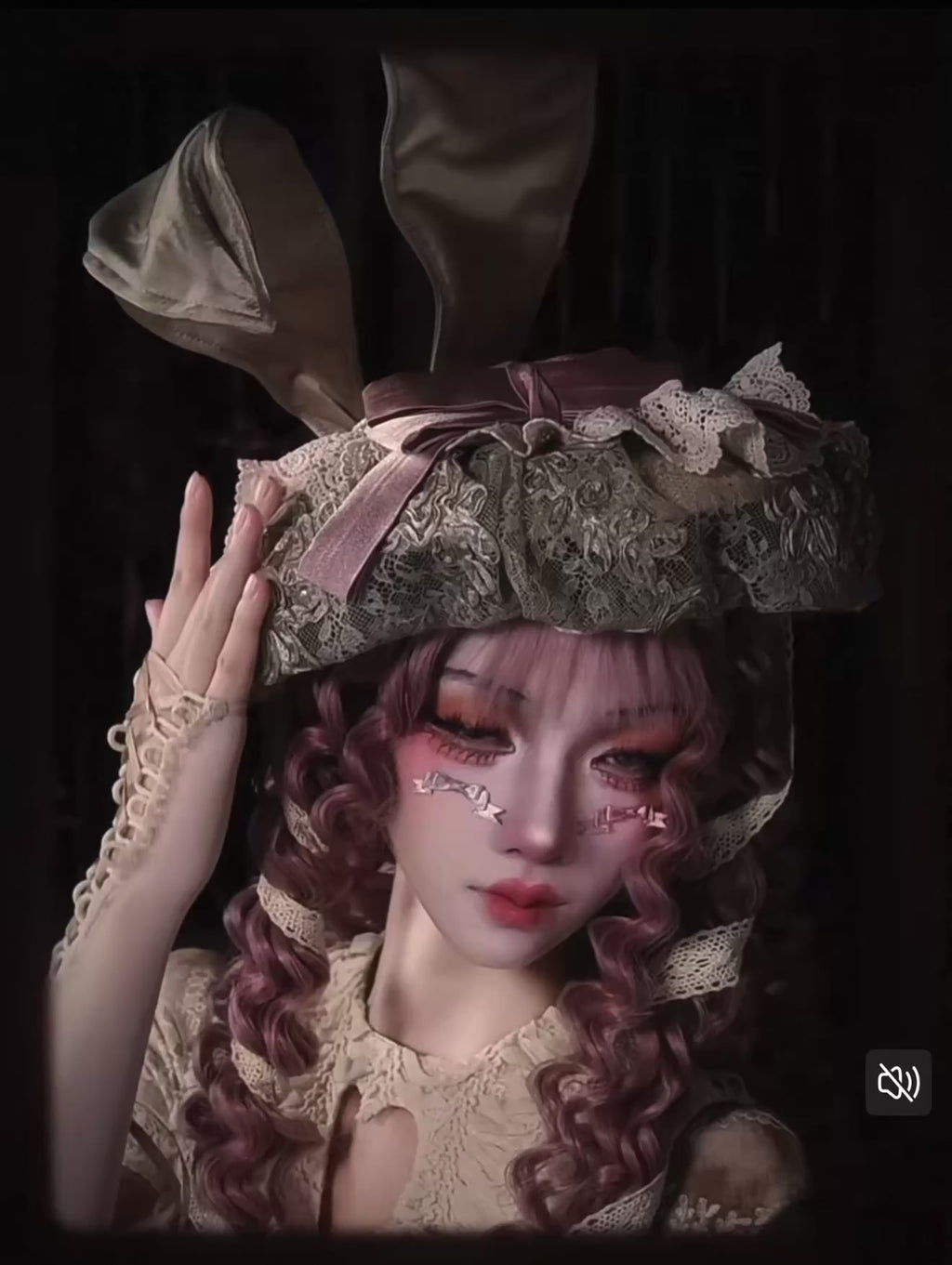 Doll Rococo Rabbit Ears & Cocktail Hat & Bonnet Hat / DR12