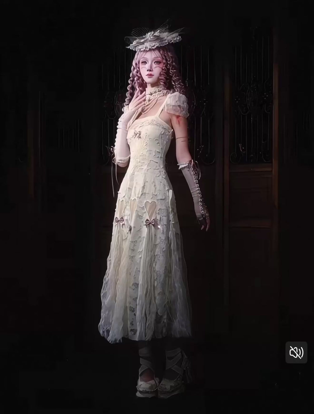 Cotton Love Bow Hollow Strap Dress / DR05