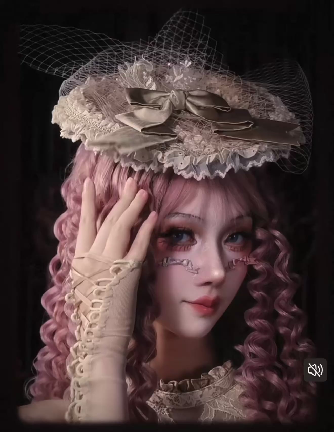 Doll Rococo Rabbit Ears & Cocktail Hat & Bonnet Hat / DR12